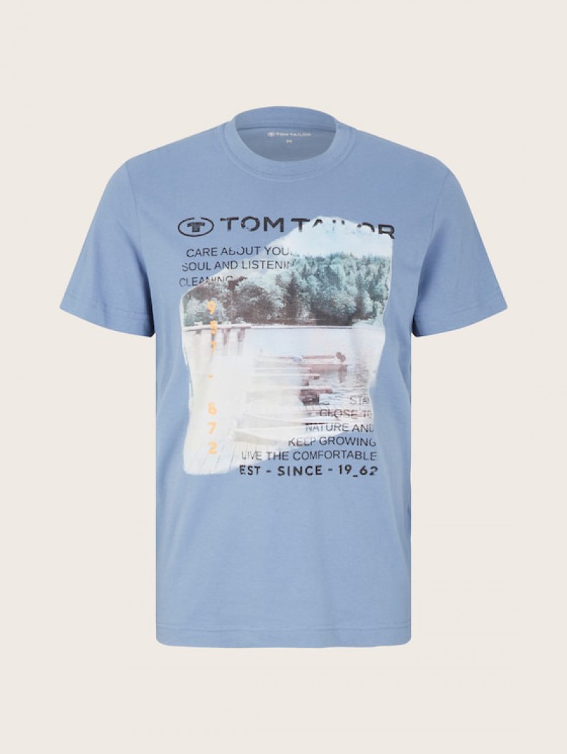TOM TAILOR Tricou cu imprimeu foto