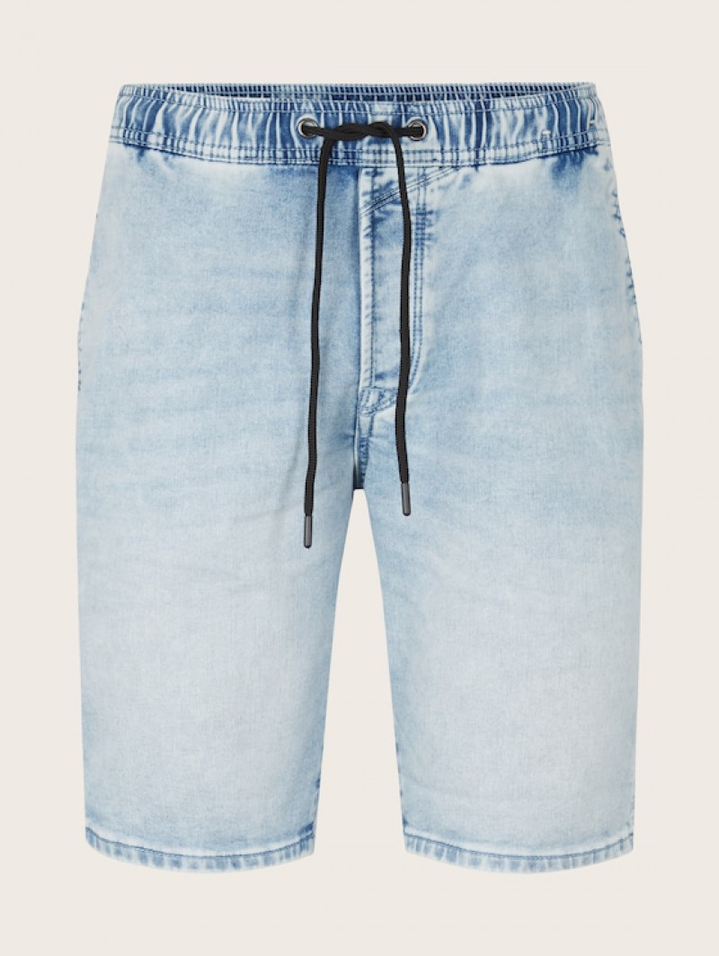 TOM TAILOR Pantaloni scurți din denim cu bandă elastică în talie
