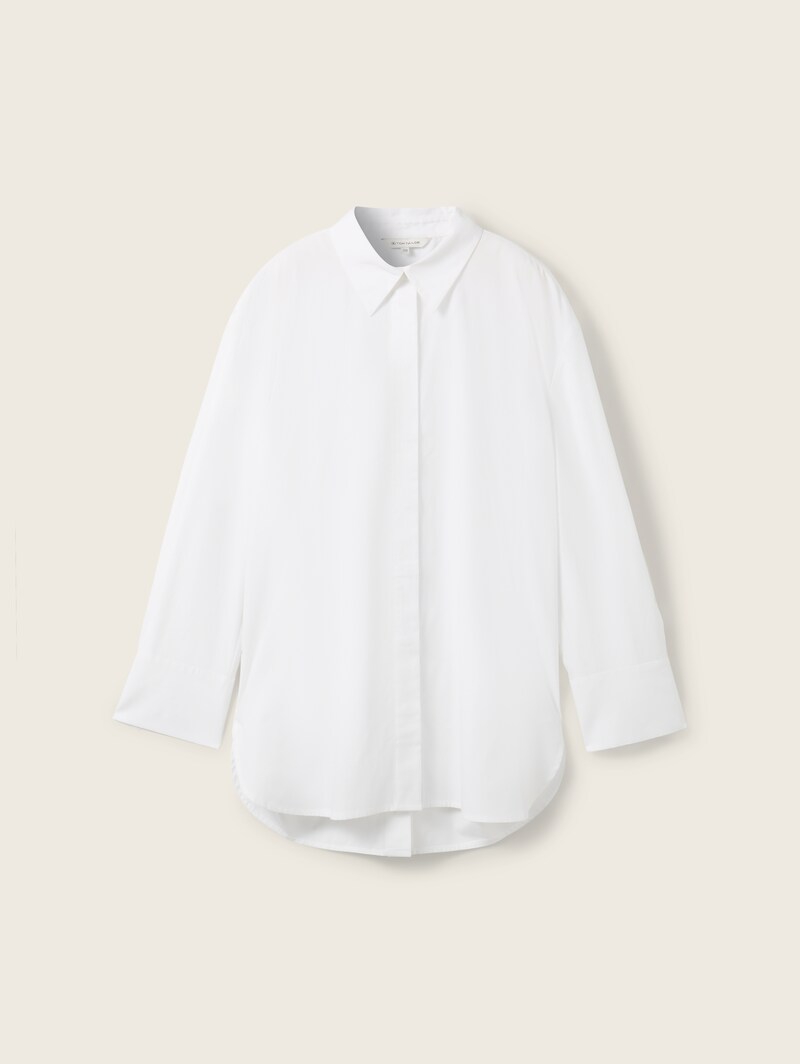 TOM TAILOR Однотонная блузка с лиоцеллом TENCEL(TM)