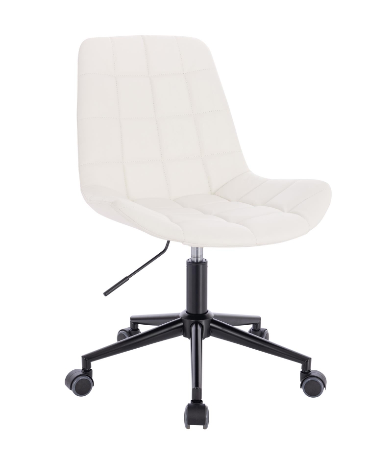 Scaun rotativ VOSS alb baza neagra